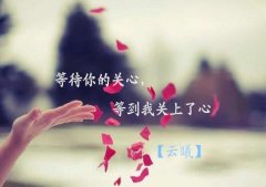 等待你的關(guān)心，等到我關(guān)上了心